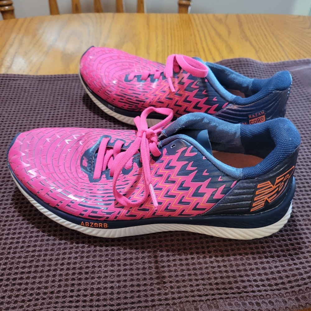 New Balance Pink and Navy Athletic Sneakers